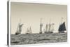 USA, Massachusetts, Cape Ann, Gloucester, schooner sailing ships-Walter Bibikow-Stretched Canvas