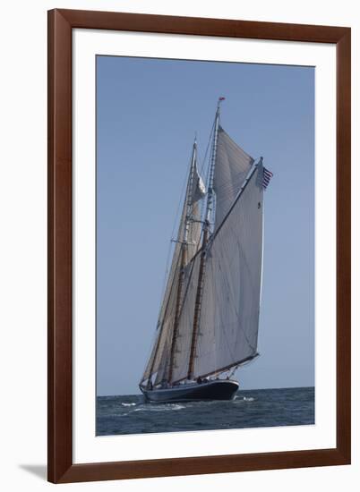 USA, Massachusetts, Cape Ann, Gloucester, schooner sailing ships-Walter Bibikow-Framed Premium Photographic Print