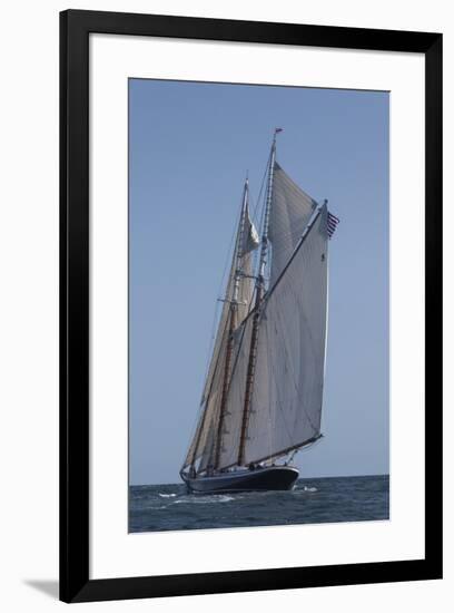 USA, Massachusetts, Cape Ann, Gloucester, schooner sailing ships-Walter Bibikow-Framed Premium Photographic Print