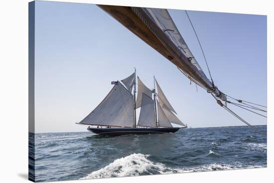 USA, Massachusetts, Cape Ann, Gloucester, schooner sailing ships-Walter Bibikow-Stretched Canvas