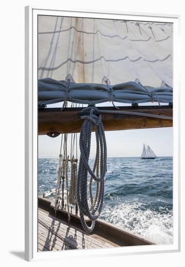 USA, Massachusetts, Cape Ann, Gloucester, schooner sailing ships-Walter Bibikow-Framed Premium Photographic Print