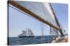 USA, Massachusetts, Cape Ann, Gloucester, schooner sailing ships-Walter Bibikow-Stretched Canvas