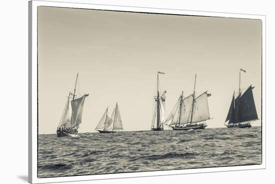 USA, Massachusetts, Cape Ann, Gloucester, schooner sailing ships-Walter Bibikow-Stretched Canvas