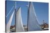 USA, Massachusetts, Cape Ann, Gloucester, schooner sails-Walter Bibikow-Stretched Canvas