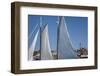 USA, Massachusetts, Cape Ann, Gloucester, schooner sails-Walter Bibikow-Framed Photographic Print