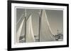 USA, Massachusetts, Cape Ann, Gloucester, schooner sails-Walter Bibikow-Framed Premium Photographic Print