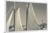 USA, Massachusetts, Cape Ann, Gloucester, schooner sails-Walter Bibikow-Mounted Premium Photographic Print