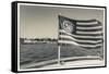 USA, Massachusetts, Cape Ann, Gloucester, schooner US flag-Walter Bibikow-Framed Stretched Canvas