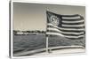 USA, Massachusetts, Cape Ann, Gloucester, schooner US flag-Walter Bibikow-Stretched Canvas