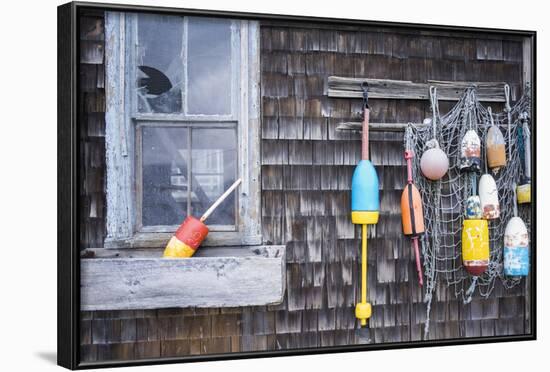 USA, Massachusetts, Cape Ann, Rockport, Lobster Buoys-Walter Bibikow-Framed Photographic Print