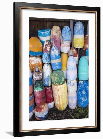 USA, Massachusetts, Cape Ann, Rockport, Lobster Buoys-Walter Bibikow-Framed Photographic Print