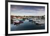 USA, Massachusetts, Cape Ann, Rockport, Rockport Harbor at dusk-Walter Bibikow-Framed Premium Photographic Print