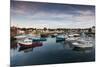 USA, Massachusetts, Cape Ann, Rockport, Rockport Harbor at dusk-Walter Bibikow-Mounted Premium Photographic Print