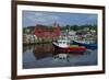 USA, Massachusetts, Cape Ann, Rockport, Rockport Harbor with boats-Walter Bibikow-Framed Premium Photographic Print