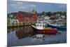 USA, Massachusetts, Cape Ann, Rockport, Rockport Harbor with boats-Walter Bibikow-Mounted Premium Photographic Print
