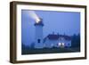 USA, Massachusetts, Cape Cod, Chatham, Chatham Lighthouse in the Fog-Walter Bibikow-Framed Photographic Print