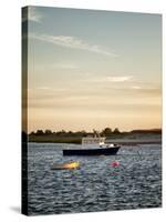 USA, Massachusetts, Cape Cod, Chatham, Fishing boat moored in Chatham Harbor-Ann Collins-Stretched Canvas