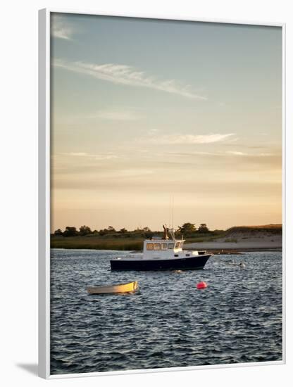 USA, Massachusetts, Cape Cod, Chatham, Fishing boat moored in Chatham Harbor-Ann Collins-Framed Photographic Print