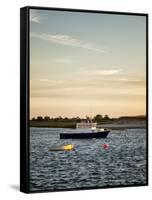 USA, Massachusetts, Cape Cod, Chatham, Fishing boat moored in Chatham Harbor-Ann Collins-Framed Stretched Canvas