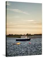 USA, Massachusetts, Cape Cod, Chatham, Fishing boat moored in Chatham Harbor-Ann Collins-Stretched Canvas