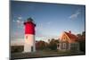 USA, Massachusetts, Cape Cod, Eastham, Nauset Lighthouse at dawn-Walter Bibikow-Mounted Photographic Print