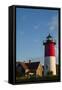 USA, Massachusetts, Cape Cod, Eastham, Nauset Lighthouse at dawn-Walter Bibikow-Framed Stretched Canvas