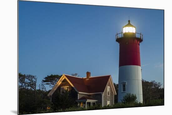 USA, Massachusetts, Cape Cod, Eastham, Nauset Lighthouse at dawn-Walter Bibikow-Mounted Photographic Print