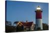 USA, Massachusetts, Cape Cod, Eastham, Nauset Lighthouse at dawn-Walter Bibikow-Stretched Canvas