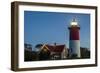 USA, Massachusetts, Cape Cod, Eastham, Nauset Lighthouse at dawn-Walter Bibikow-Framed Photographic Print