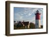 USA, Massachusetts, Cape Cod, Eastham, Nauset Lighthouse at dawn-Walter Bibikow-Framed Photographic Print