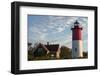 USA, Massachusetts, Cape Cod, Eastham, Nauset Lighthouse at dawn-Walter Bibikow-Framed Photographic Print