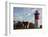 USA, Massachusetts, Cape Cod, Eastham, Nauset Lighthouse at dawn-Walter Bibikow-Framed Photographic Print