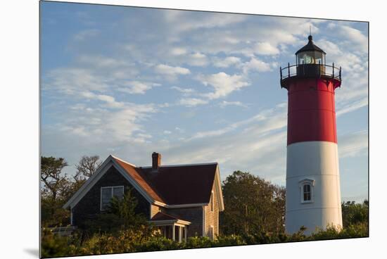 USA, Massachusetts, Cape Cod, Eastham, Nauset Lighthouse at dawn-Walter Bibikow-Mounted Premium Photographic Print