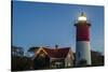 USA, Massachusetts, Cape Cod, Eastham, Nauset Lighthouse at dawn-Walter Bibikow-Stretched Canvas