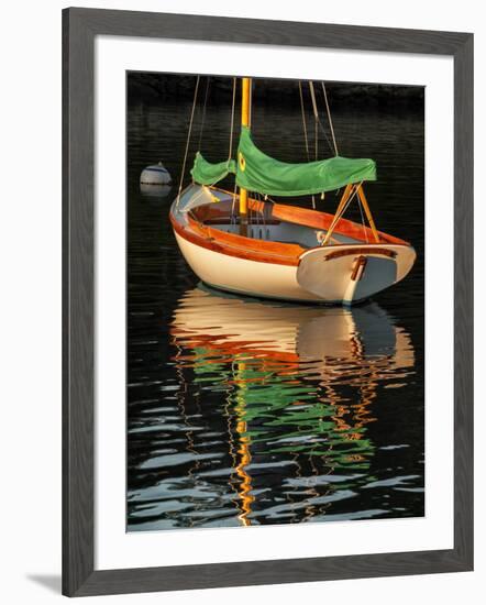 USA, Massachusetts, Cape Cod, Moored sailboat-Ann Collins-Framed Photographic Print