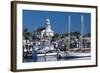 USA, Massachusetts, Cape Cod, Provincetown, Macmilan Pier, Town View with Public Library Building-Walter Bibikow-Framed Photographic Print