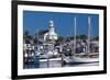 USA, Massachusetts, Cape Cod, Provincetown, Macmilan Pier, Town View with Public Library Building-Walter Bibikow-Framed Photographic Print