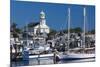 USA, Massachusetts, Cape Cod, Provincetown, Macmilan Pier, Town View with Public Library Building-Walter Bibikow-Mounted Photographic Print