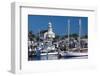 USA, Massachusetts, Cape Cod, Provincetown, Macmilan Pier, Town View with Public Library Building-Walter Bibikow-Framed Photographic Print