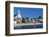 USA, Massachusetts, Cape Cod, Provincetown, Macmilan Pier, Town View with Public Library Building-Walter Bibikow-Framed Photographic Print