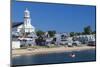 USA, Massachusetts, Cape Cod, Provincetown, Macmilan Pier, Town View with Public Library Building-Walter Bibikow-Mounted Photographic Print