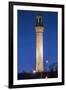 USA, Massachusetts, Cape Cod, Provincetown Monument at dusk-Walter Bibikow-Framed Premium Photographic Print