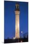 USA, Massachusetts, Cape Cod, Provincetown Monument at dusk-Walter Bibikow-Mounted Premium Photographic Print