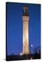 USA, Massachusetts, Cape Cod, Provincetown Monument at dusk-Walter Bibikow-Stretched Canvas