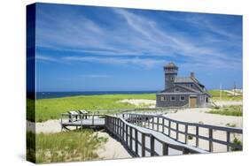 USA, Massachusetts, Cape Cod, Provincetown, Race Point Beach, Old Harbor Life-Saving Station-Walter Bibikow-Stretched Canvas