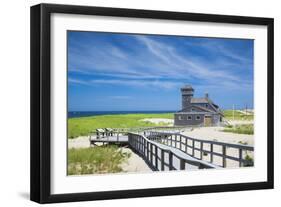 USA, Massachusetts, Cape Cod, Provincetown, Race Point Beach, Old Harbor Life-Saving Station-Walter Bibikow-Framed Photographic Print