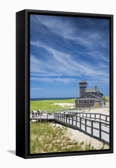 USA, Massachusetts, Cape Cod, Provincetown, Race Point Beach, Old Harbor Life-Saving Station-Walter Bibikow-Framed Stretched Canvas