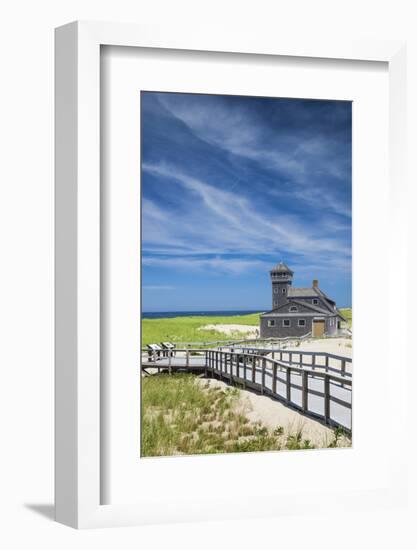 USA, Massachusetts, Cape Cod, Provincetown, Race Point Beach, Old Harbor Life-Saving Station-Walter Bibikow-Framed Photographic Print