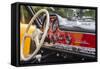 USA, Massachusetts, Essex. Antique cars, detail of 1950's-era Mercedes Gullwing-Walter Bibikow-Framed Stretched Canvas