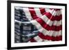 USA, Massachusetts, Manchester By The Sea, Fourth of July, US flags-Walter Bibikow-Framed Premium Photographic Print